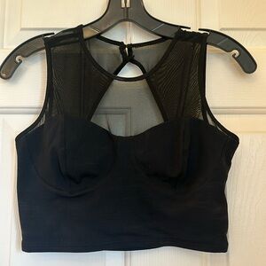 black cute crop top from BEBE, size small, perfect condition